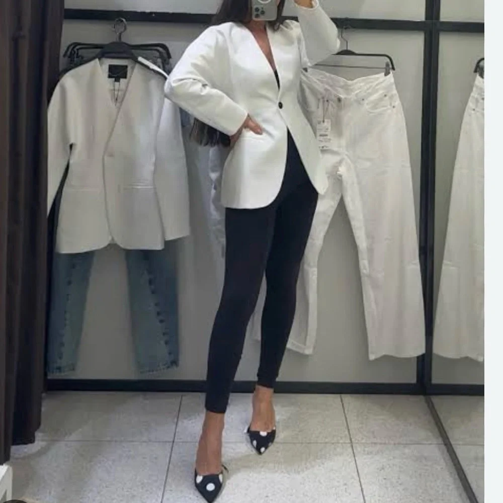 Zara Classic White Blazer S - Picture 7 of 9